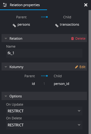 editing relationship properties