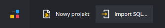 zakładka importu skryptów SQL