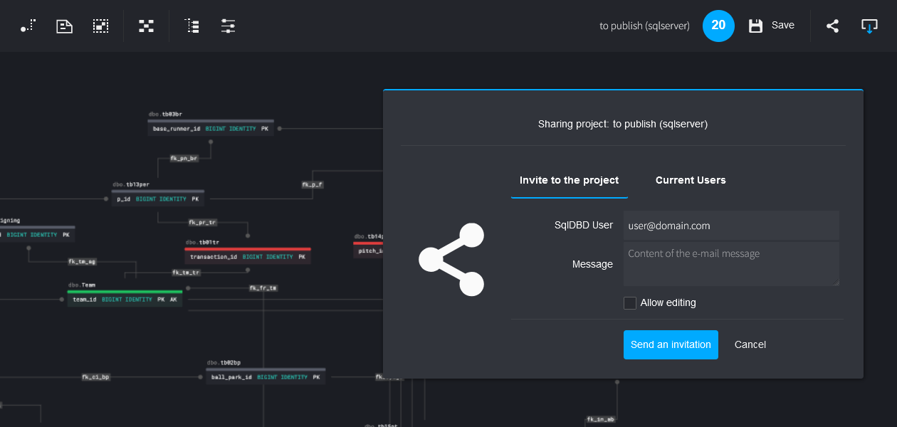 Sharing a project